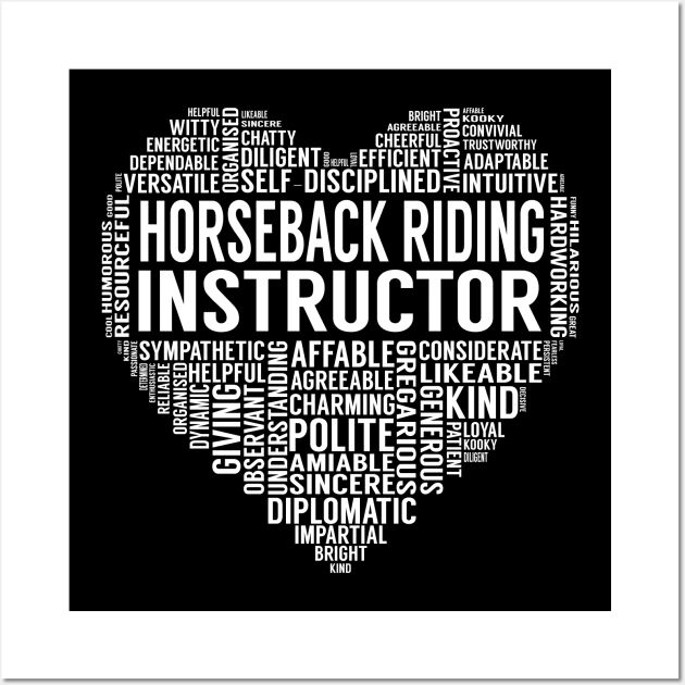 Horseback Riding Instructor Heart Wall Art by LotusTee